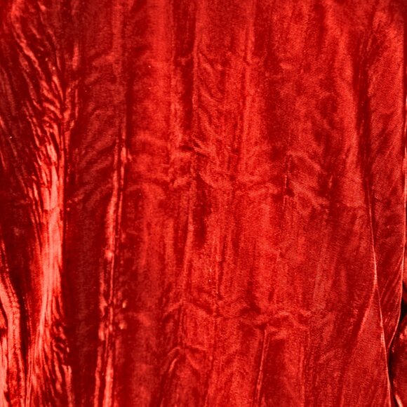 Vintage Red Velvet Turtleneck Blouse Small - Picture 11 of 11